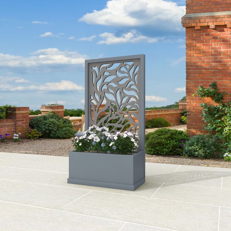Metal Trellis With Planter Box Metal Trellis With Planter Box
