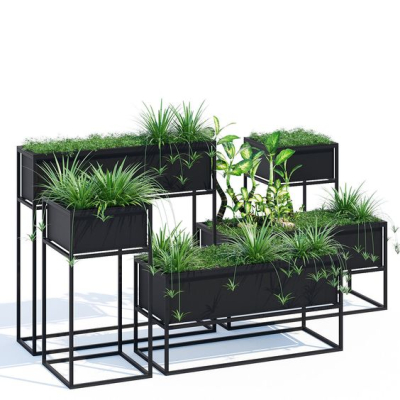 Gartenpflanzgefäße aus pulverbeschichtetem Metall