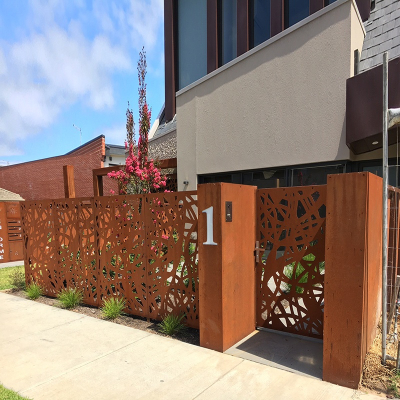 Cancello in acciaio Corten
