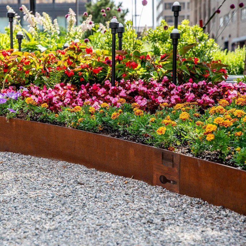 Bordatura paesaggistica in acciaio Corten