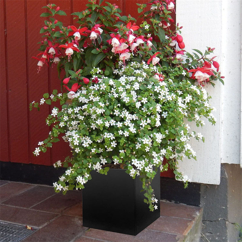 Jardinière en pot de jardin en pot de fleurs assemblé en métal
