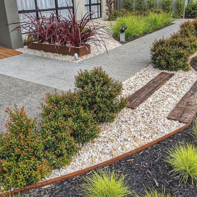 Bordures de pelouse de jardin en acier Corten
