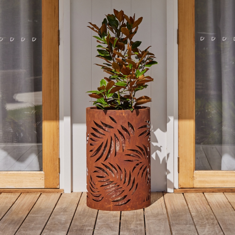 Corten Steel Rectangle Pot