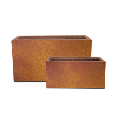Fioriera in acciaio corten