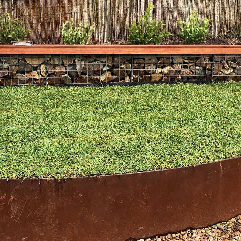 Bordures de pelouse de jardin en acier Corten