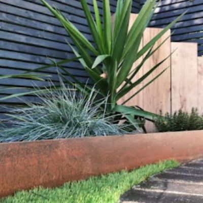 Bordatura paesaggistica in acciaio Corten