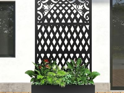 Metal Raised Garden Bed with Trellis