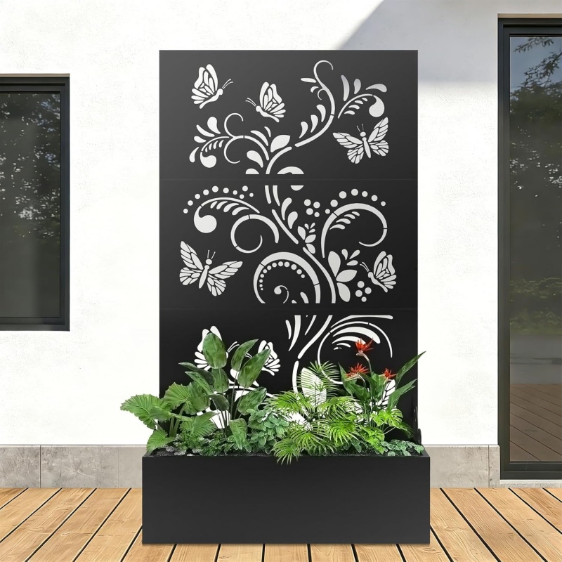 Metal Raised Garden Bed with Trellis