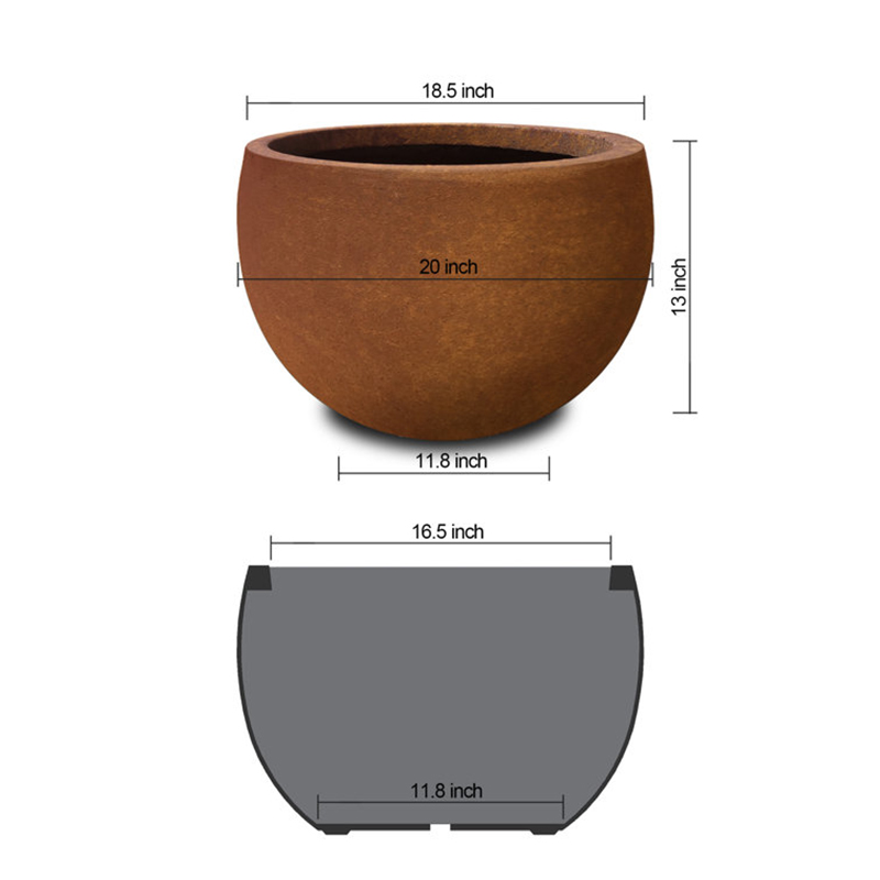 Jardineras de acero Corten personalizadas