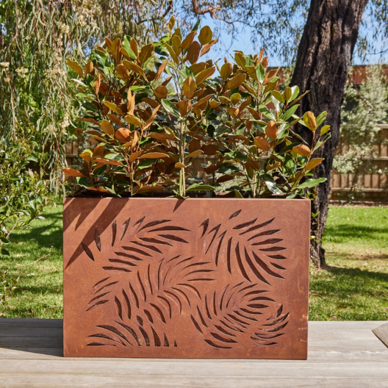 Fioriera in acciaio corten
