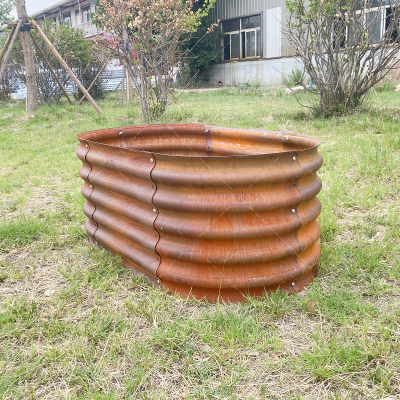 Gartenbeete aus Wellblech