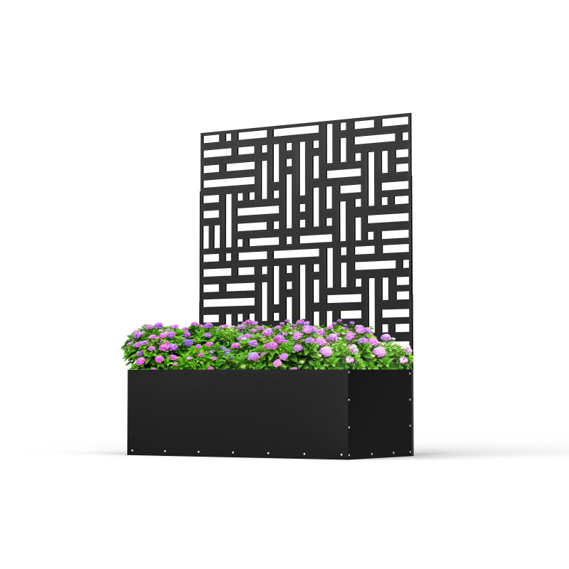 Metal Trellis With Planter Box