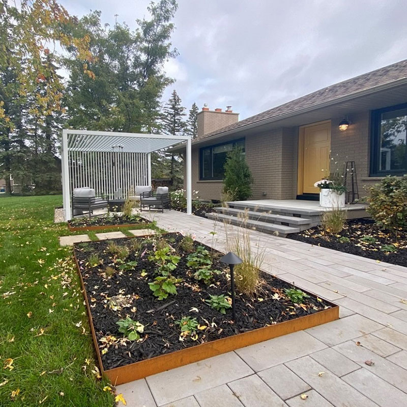 Bordures de pelouse de jardin en acier Corten