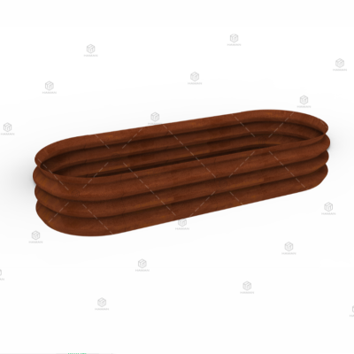 Aiule rialzate in acciaio Corten ondulato