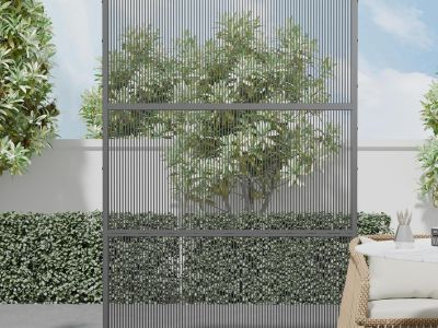 Mamparas metálicas de privacidad a medida