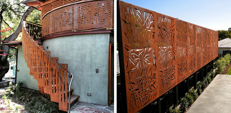 Vallas de acero corten Vallas de acero corten