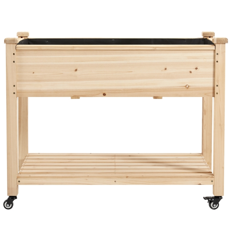 Letto da giardino rialzato in legno