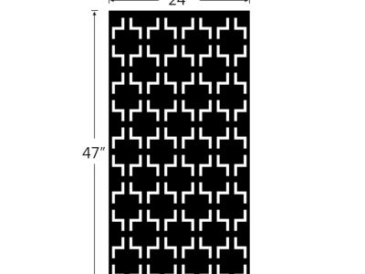 Pantalla de privacidad de metal de 8 pies