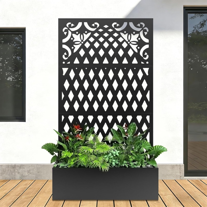 Metal Raised Garden Bed with Trellis